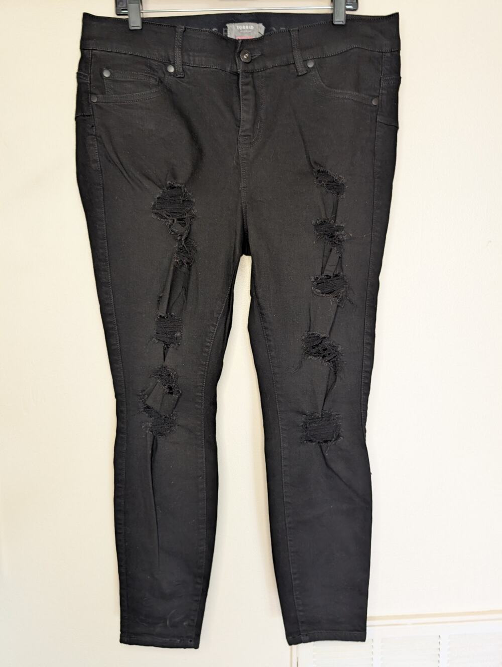 Torrid Women Jeans, Distressed Stretch High Rise Bombshell Skinny Jeans, 16S